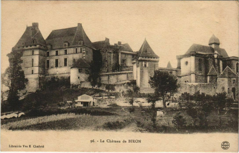 Carte postale ancienne Chateau de Biron France à Biron