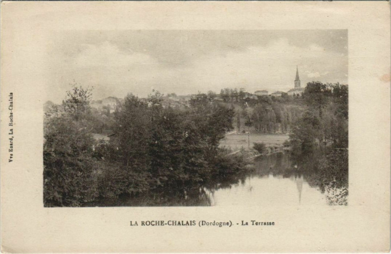 Carte postale ancienne La Roche Chalais, La Terrasse France à Chalais