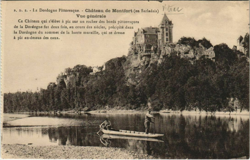 Carte postale ancienne Chateau de Montfort, vue generale France