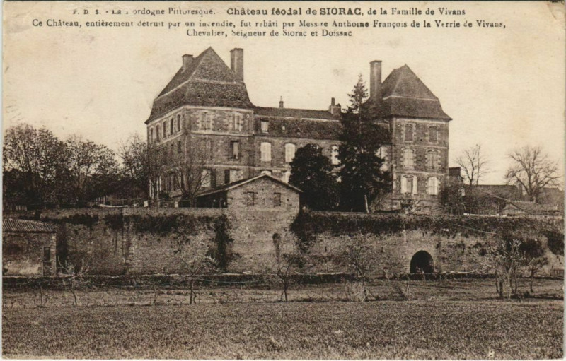 Carte postale ancienne Chateau feodal de Siorac France