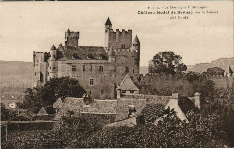 Carte postale ancienne Chateau Feodal de Beynac France