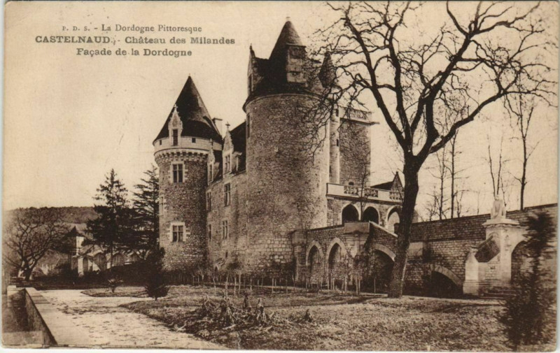 Carte postale ancienne Castelnaud- Chateau des Milandes France