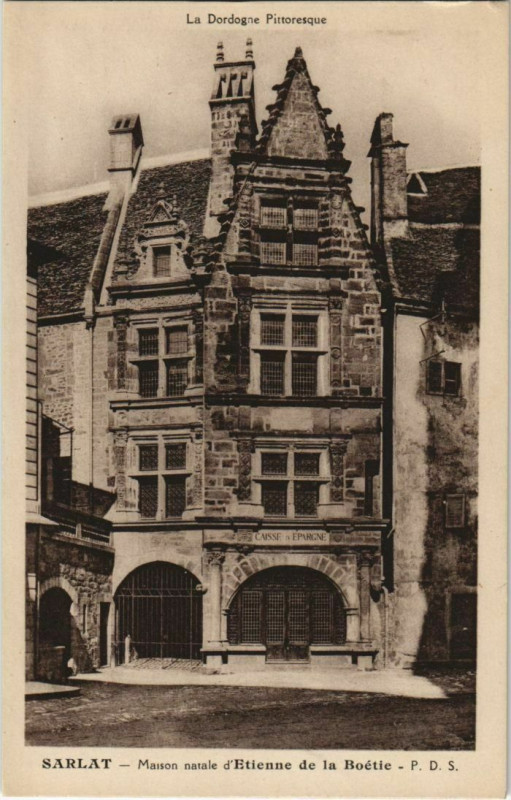 Carte postale ancienne Sarlat- Maison natale d'Etienne de la Boetie France