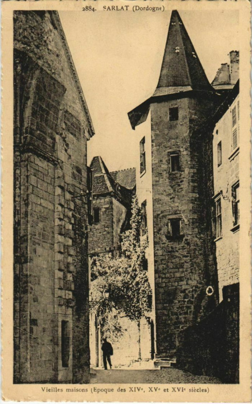 Carte postale ancienne Sarlat- Vieilles Maisons France