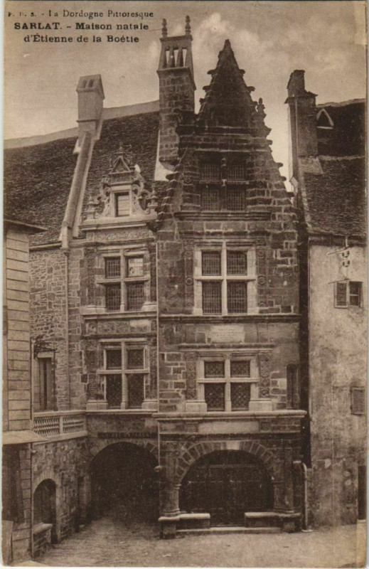 Carte postale ancienne Sarlat- Maison natale d'Etienne de la Boetie France
