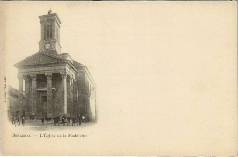 Carte postale ancienne Bergerac- Eglise de la Madeleine France à Bergerac