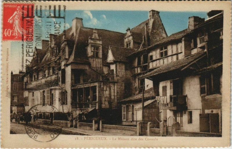 Carte postale ancienne Perigueux- La Maison des Consuls France à Périgueux