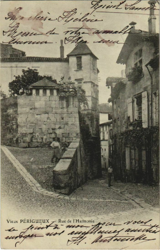 Carte postale ancienne Perigueux- Rue de l'Harmonie France à Périgueux