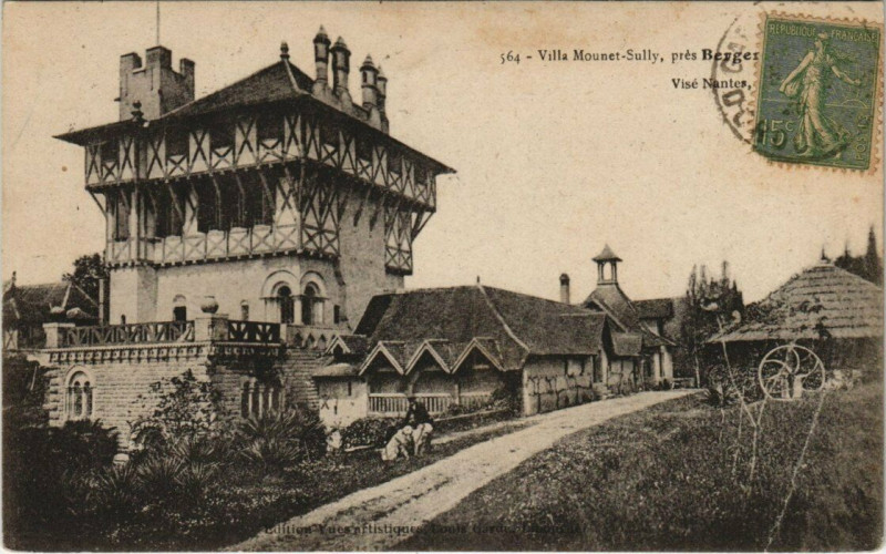 Carte postale ancienne Villa Mounet-Sully pres Berger
