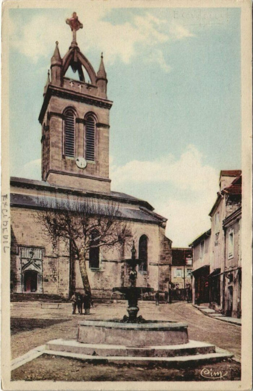 Carte postale ancienne Excideuil - Le Clocher à Excideuil