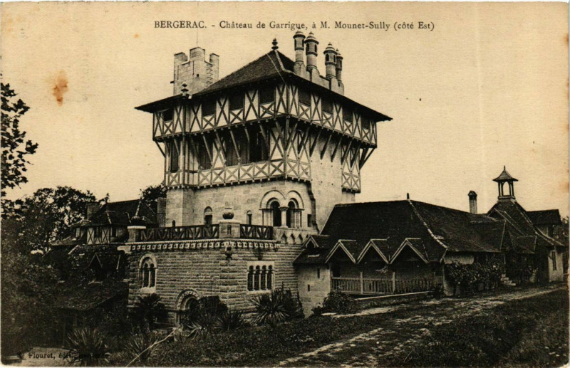 Carte postale ancienne Dordogne Bergerac Chateau de Garrigue à Bergerac