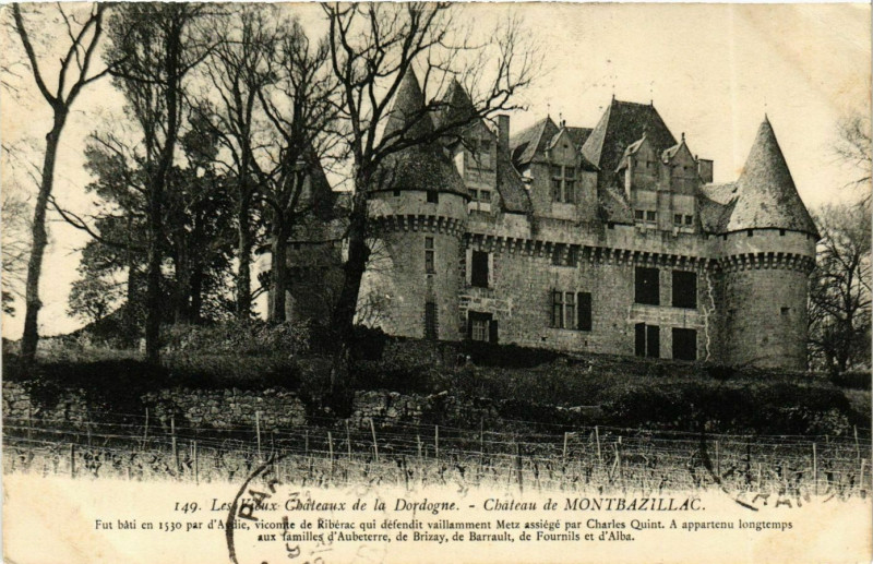 Carte postale ancienne Aquitaine Dordogne Chateau de Montbazillac
