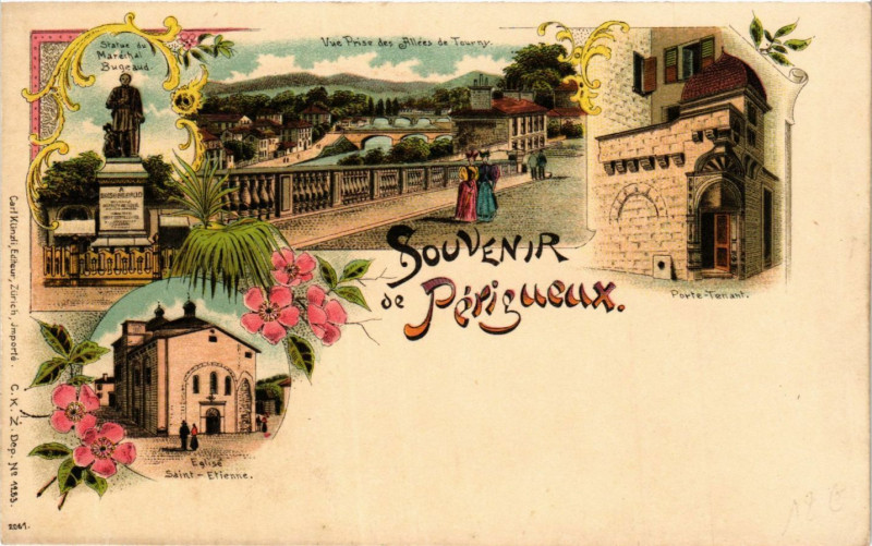 Carte postale ancienne Souvenir de Perigueux à Périgueux