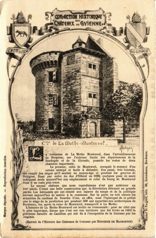 Carte postale ancienne Chateau de la MOthe-Montravel
