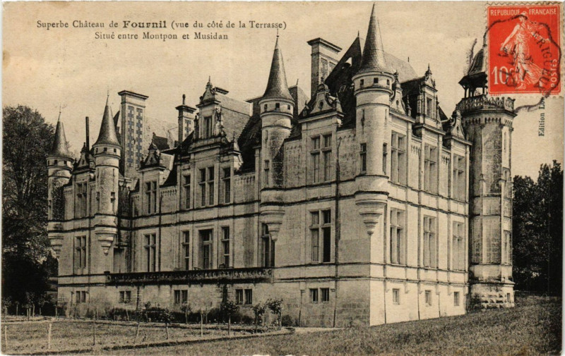 Carte postale ancienne Superbe Chateau de Fournil - Situe entre Montpon et Musidan