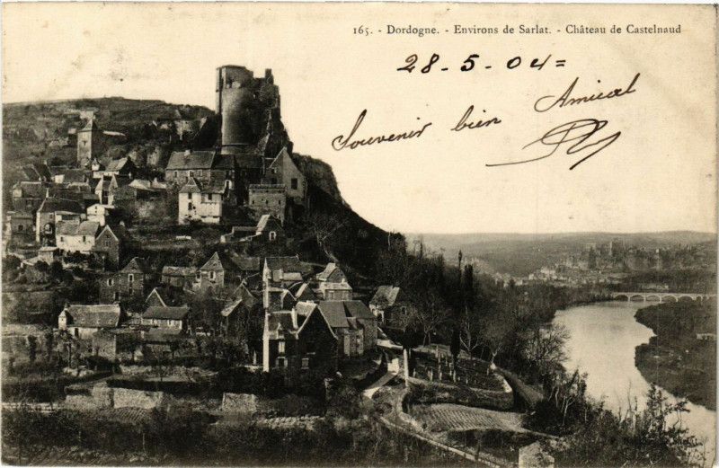 Carte postale ancienne Dordogne - Environs de Sarlat - Chateau de Castelnaud