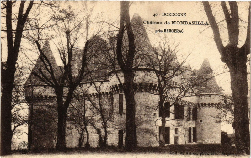 Carte postale ancienne Dordogne - Chateau de Monbazilla