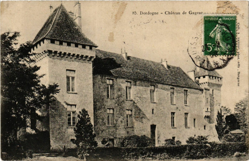 Carte postale ancienne Dordogne - Chateau de Gageac