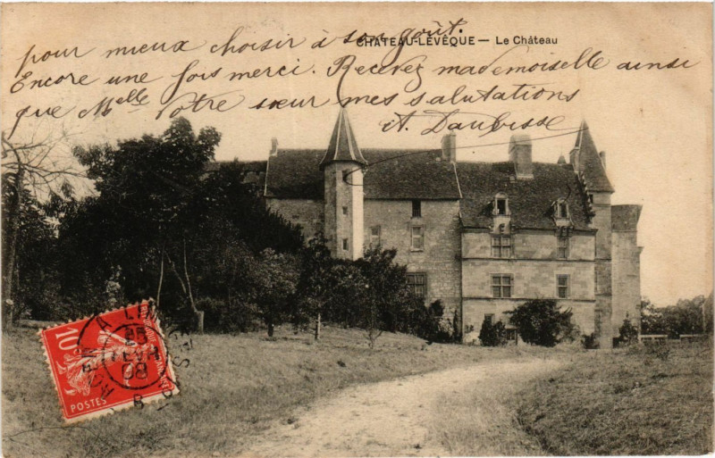 Carte postale ancienne Chateau Leveque - Le Chateau