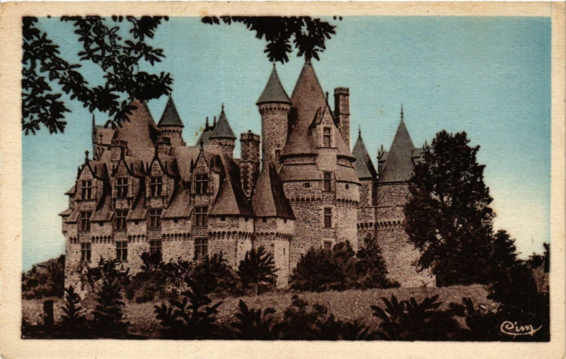 Carte postale ancienne Chateau de Lambertie pres Miallet