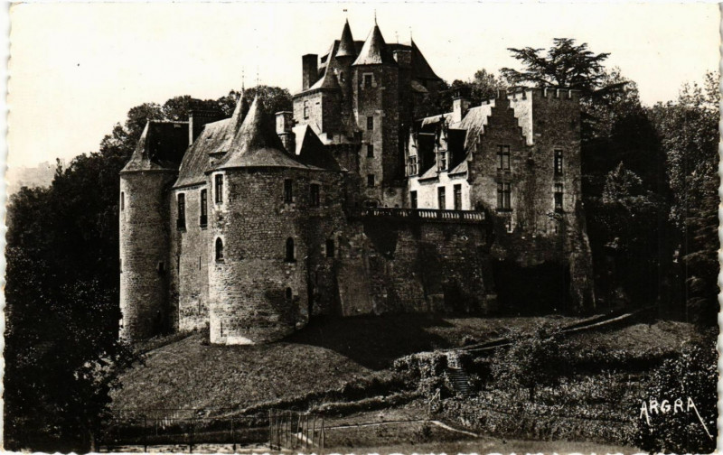 Carte postale ancienne Chateau de Fayrac En face de Beynac Un des plus beau spcimens d
