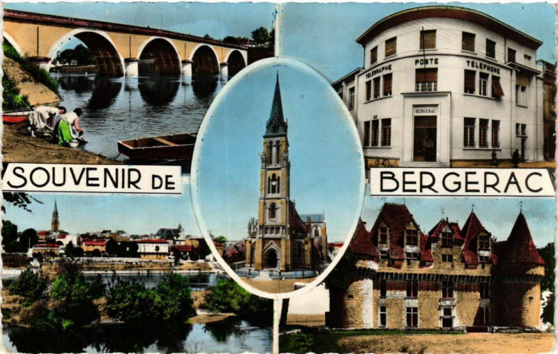 Carte postale ancienne Souvenir de Bergerac à Bergerac