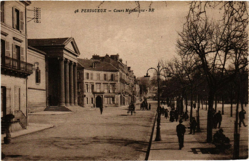 Carte postale ancienne Perigueux - Cours Montaigne à Périgueux