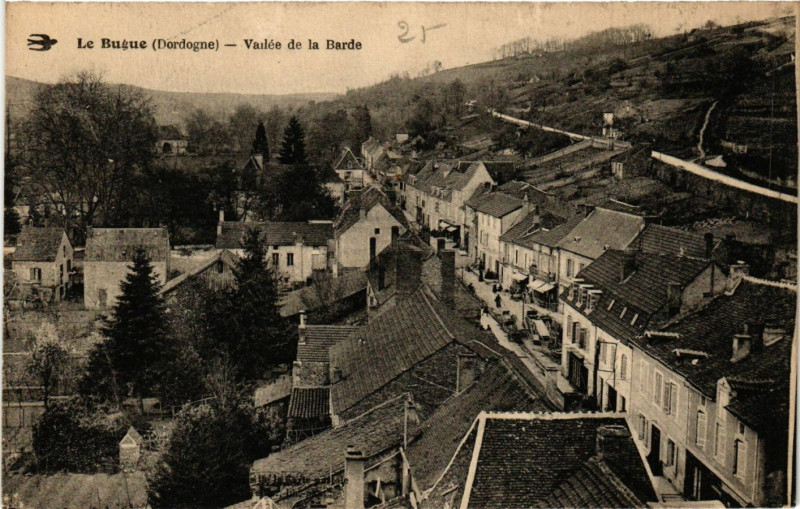 Carte postale ancienne La Bugue (Dordogne) - Valée de la Barde