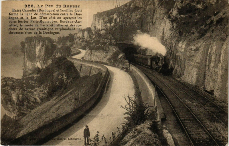 Carte postale ancienne Le Pas du Raysse - Entre Caroulés (Dorlogne) et Souillac-Lot