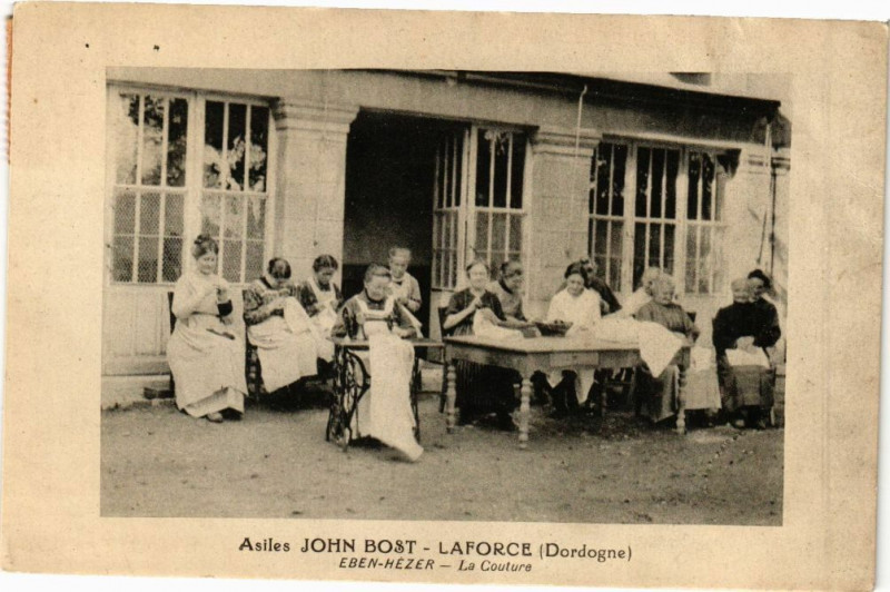 Carte postale ancienne Asiles John Bost - Laforce - Eben-Hezer la Couture