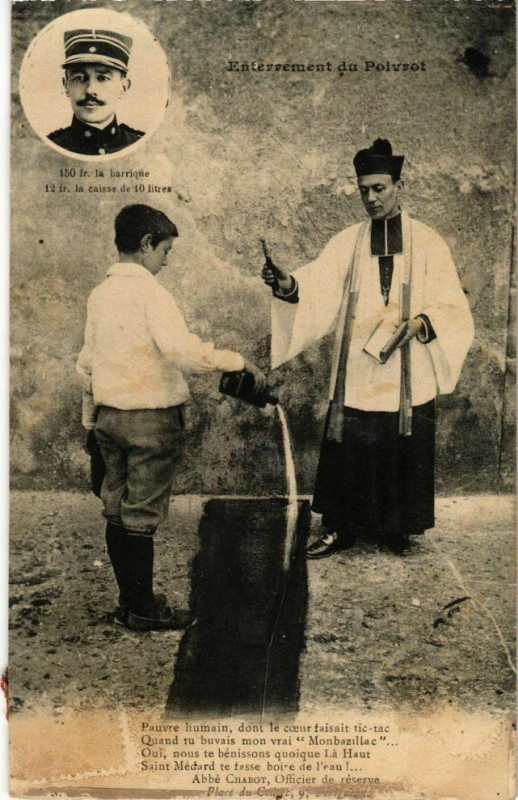Carte postale ancienne Abbé Noé Chabot - Enterrement du Pivrot