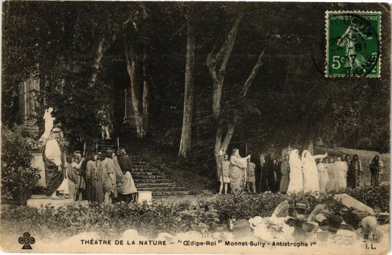 Carte postale ancienne Théatre de la Nature-Oedipe Roi Mounet Sully