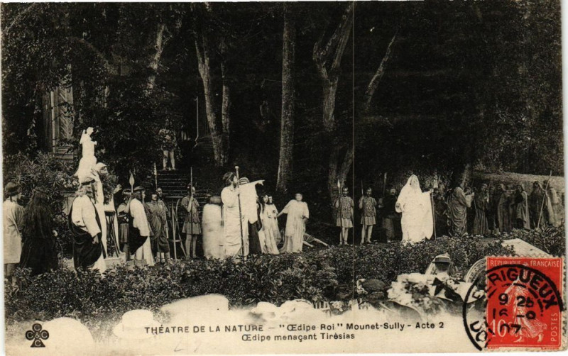 Carte postale ancienne Théatre de la Nature-Oedipe Roi Mounet Sully