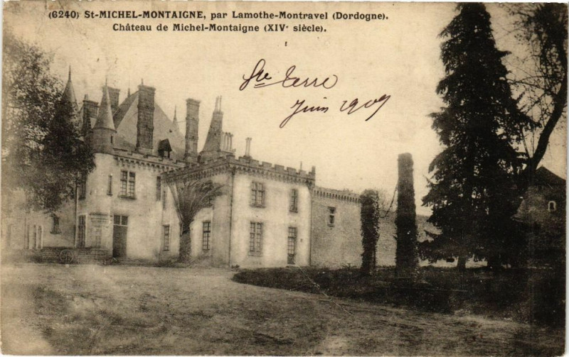 Carte postale ancienne Saint-Michel Montaigne-Chateau de Michel Montaigne