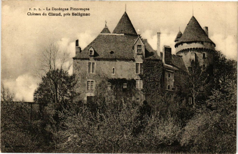 Carte postale ancienne Salignac-Chateau du Claud