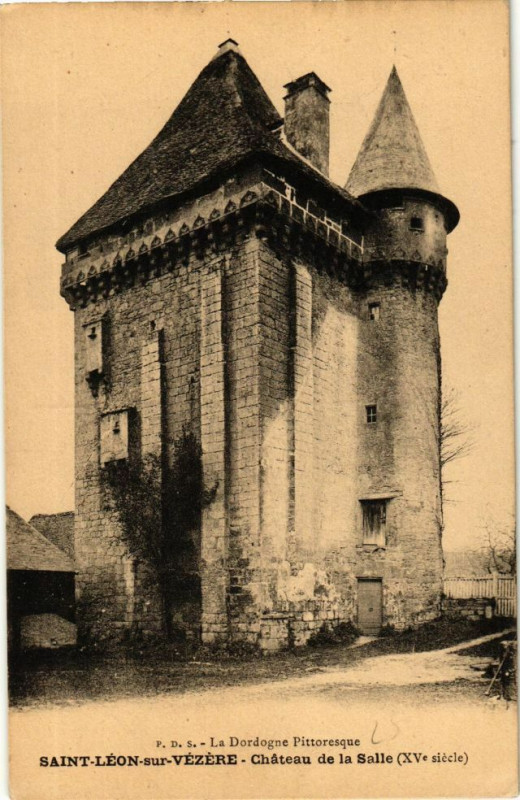 Carte postale ancienne Saint-Leon-sur-Vezere-Chateau de la Salle