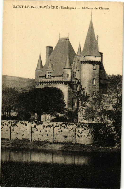 Carte postale ancienne Saint-Leon-sur-Vezere-Chateau de Clérans