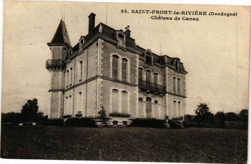 Carte postale ancienne Saint-Front la Riviere-Chateau de Canau