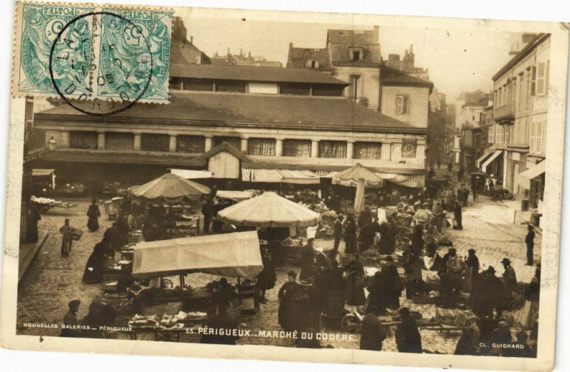 Carte postale ancienne Perigueux-Marché du Codere à Périgueux