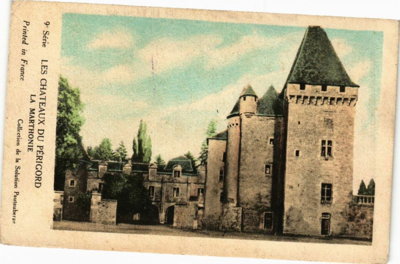 Carte postale ancienne Les Chateaux du Perigord-La Marthonie