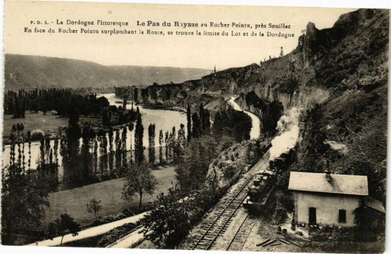 Carte postale ancienne Le Pas du Rayssée au Rocher Pointu