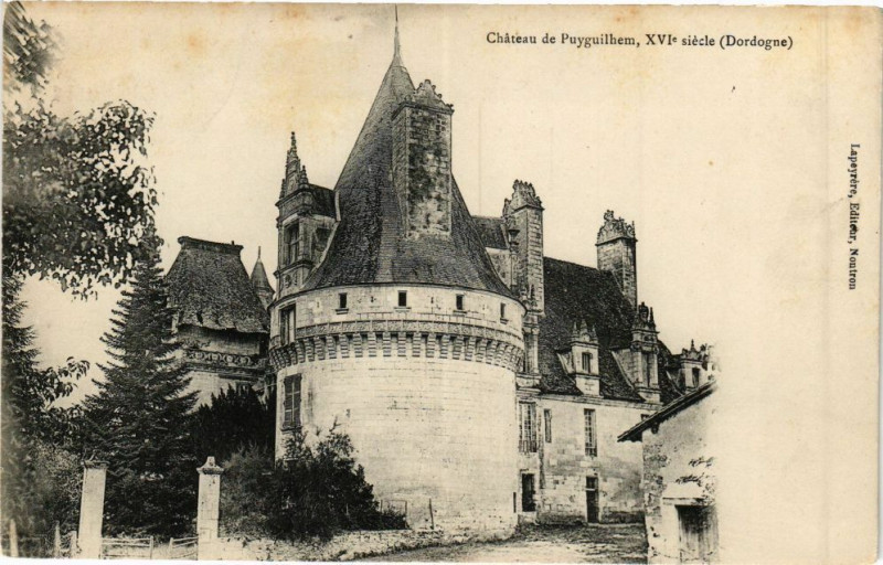 Carte postale ancienne Dordogne - Chateau de Puyguilhem