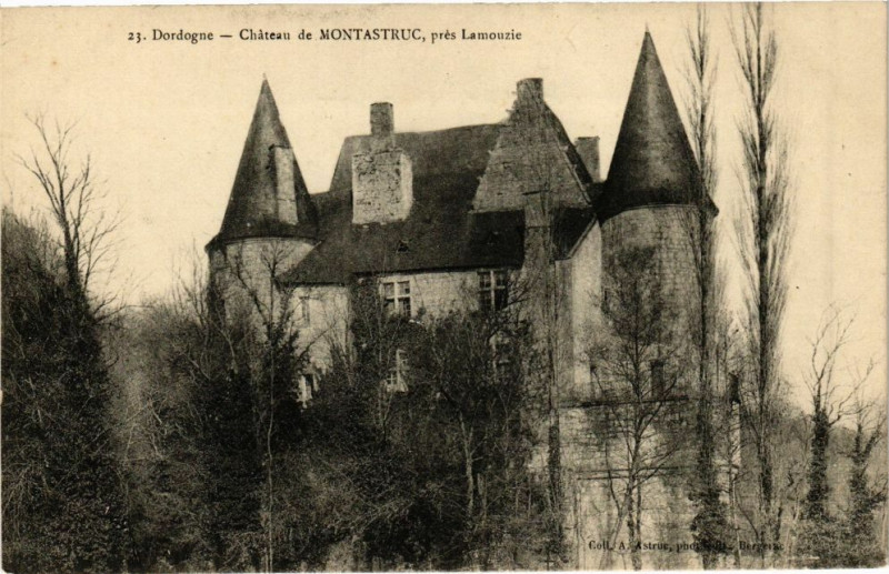 Carte postale ancienne Dordogne - Chateau de Montastruc