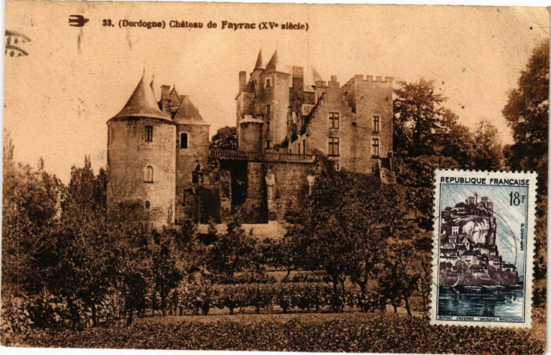 Carte postale ancienne Dordogne - Chateau de Fayrac