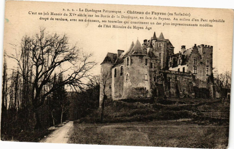 Carte postale ancienne Dordogne - Chateau de Fayrac