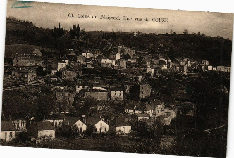 Carte postale ancienne Coins du Perigord-Une vue de Couze