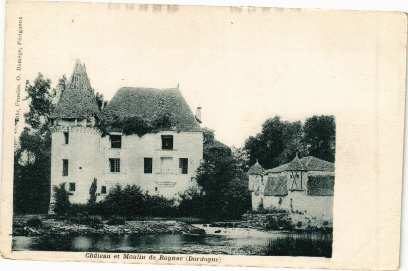 Carte postale ancienne Chateau et Moulin de Rognac