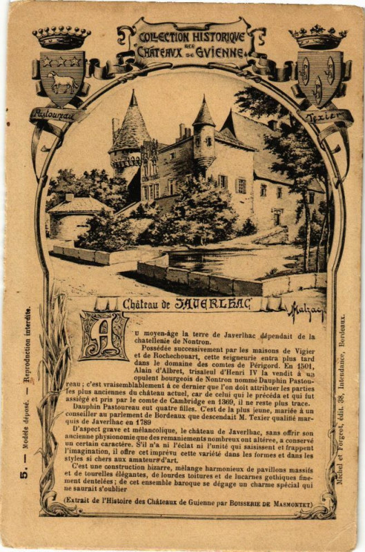 Carte postale ancienne Chateau de Javerlhac
