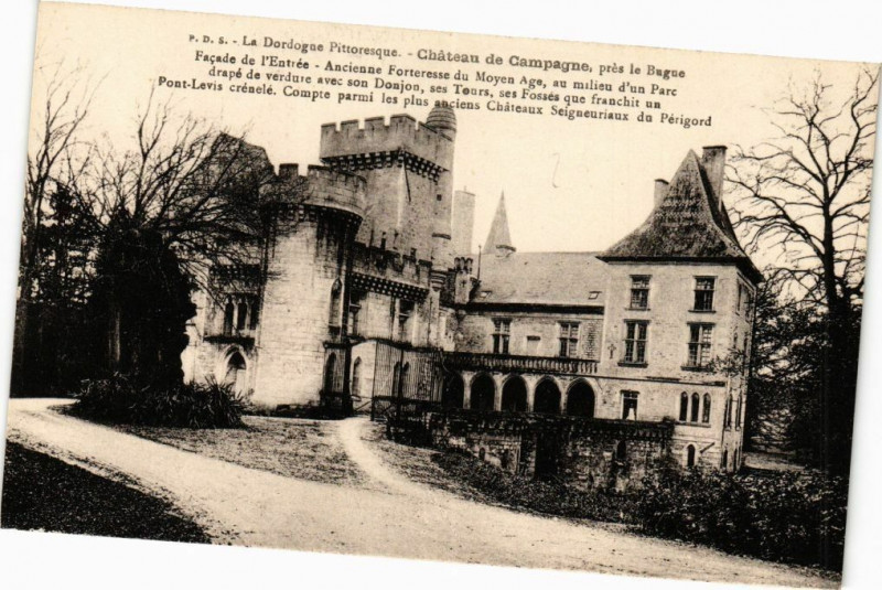 Carte postale ancienne Chateau de Campagne à Campagne
