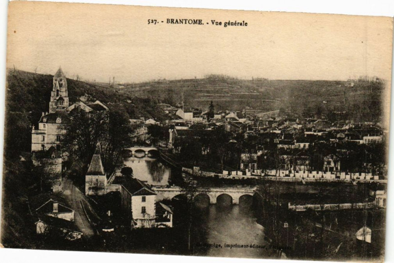 Carte postale ancienne Brantome-Vue générale